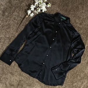 Ralph Lauren silk button up blouse